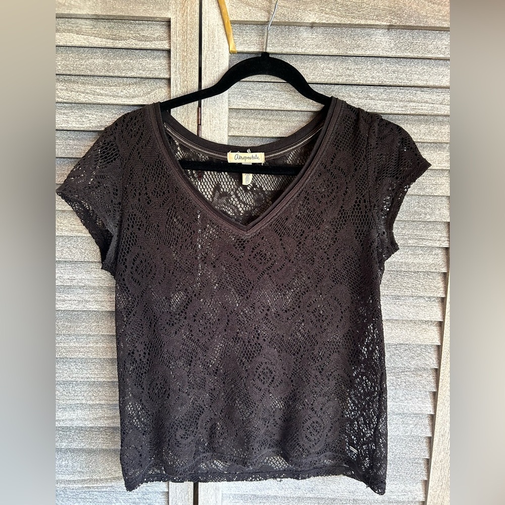 AEROPOSTLE Lace Pattern Top Blouse Size Medium Woman’s Medium Misses